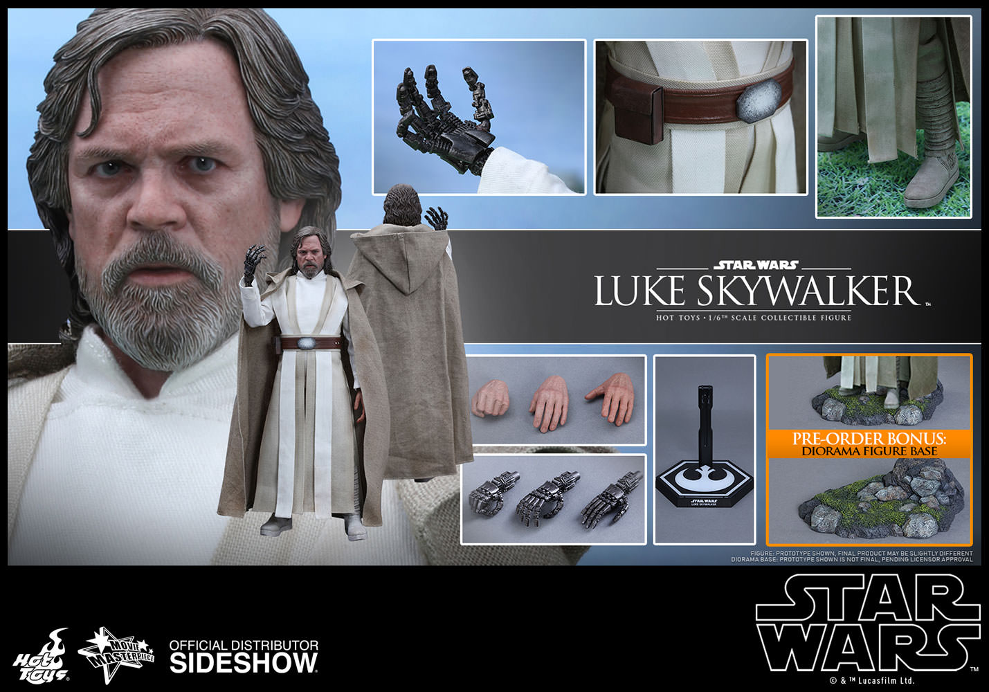 Luke Skywalker - Force Awakens Sixth Scale Figure by Hot Toys
